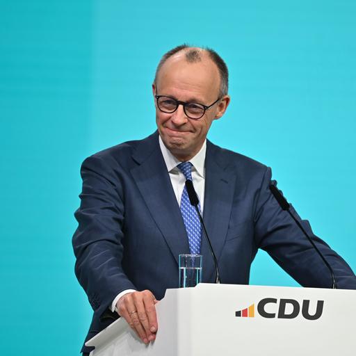 Stuttgart: Bundeskanzler Friedrich Merz spricht beim CDU-Bundesparteitag.