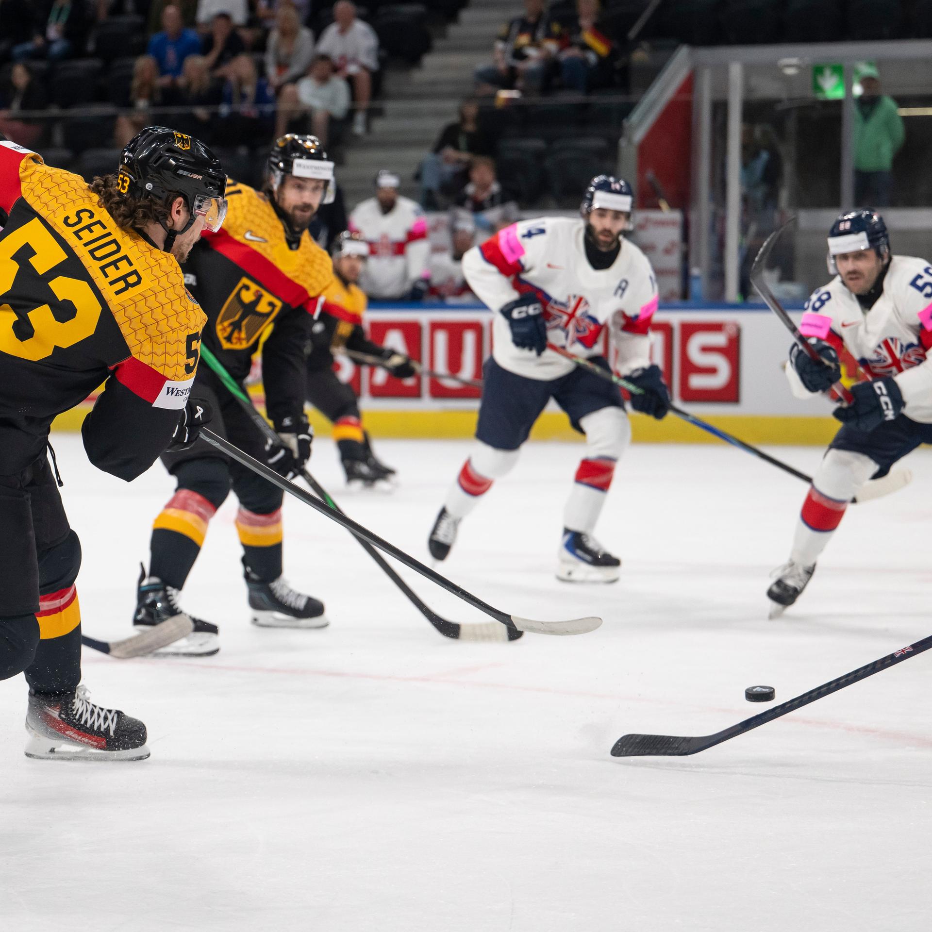 Eishockey-WM - Deutschland gewinnt 6:3 gegen Großbritannien