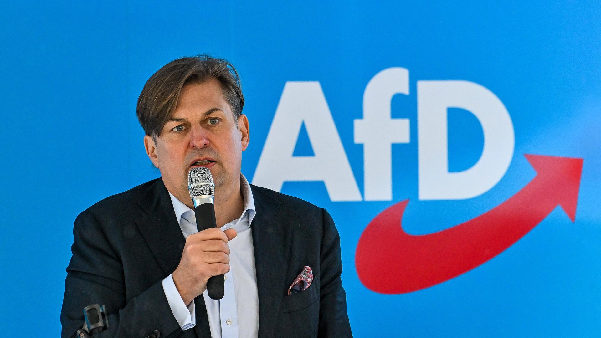 Wahlkampfveranstaltung von AfD-Spitzenkandidat Maximilian Krah am 21.5. in Kaufbeuren