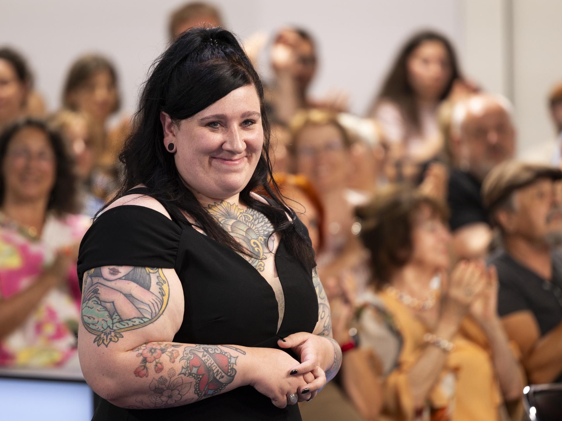 Bachmannpreisträgerin Lena Schätte am Sonntag, 28. Juni 2026, anlässlich der Preisverleihung der Tage der deutschsprachigen Literatur in Klagenfurt