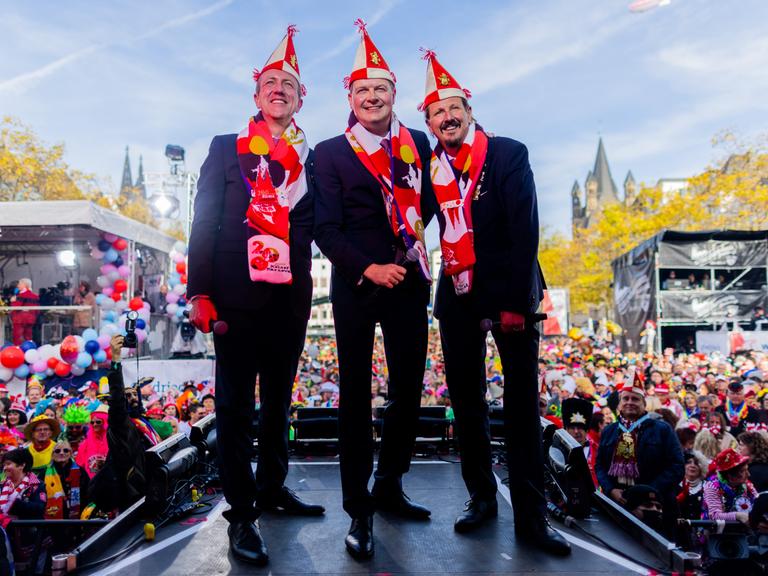 Das designierte Kölner Dreigestirn der Session 2023.