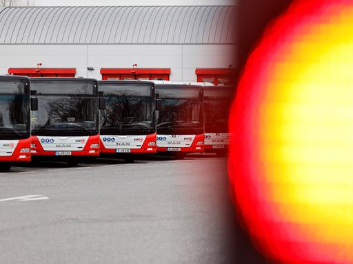 Warnstreik im Nahverkehr: Busse der Kölner Verkehrsbetriebe (KVB) verbleiben im Depot