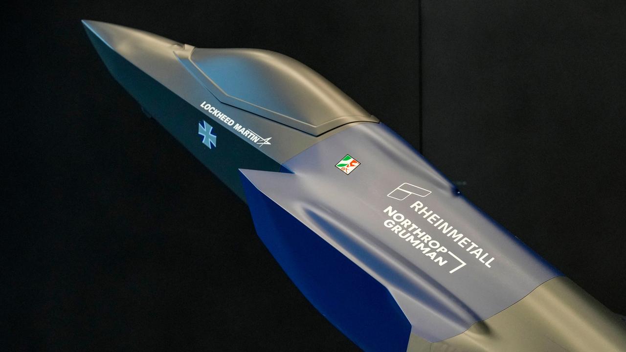 Modell des F35-Kampfjets des Düsseldorfer Rüstungskonzerns Rheinmetall