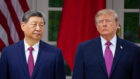US-Präsident Donald Trump (r.) mit Chinas Präsident Xi Jinping