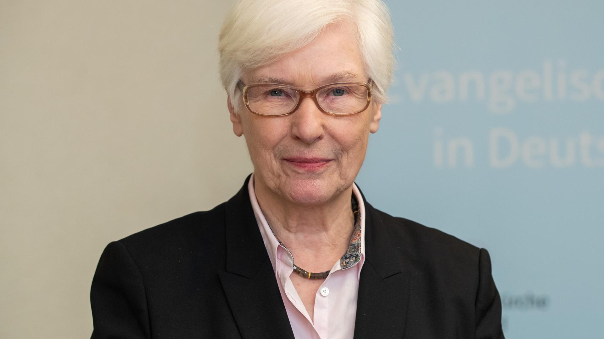 Irmgard Schwaetzer im Jahr 2018 in ihrer damaligen Funktion als Präses der Synode der Evangelischen Kirche in Deutschland.
