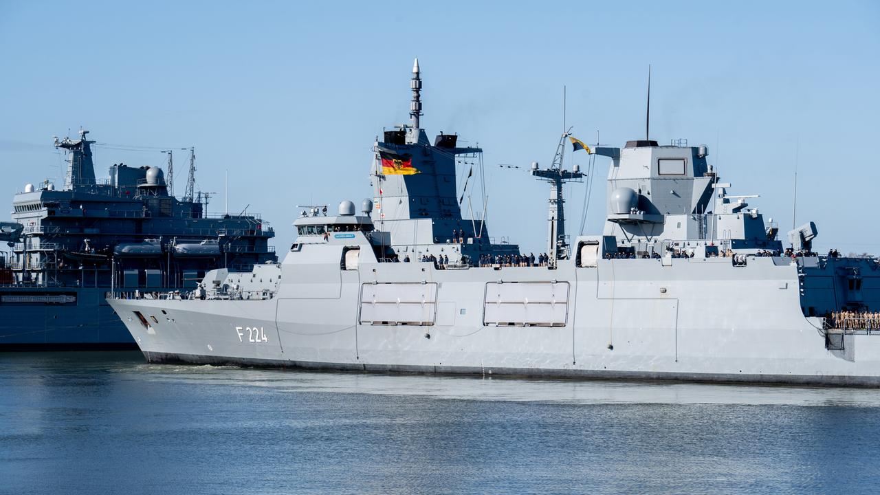 Die deutsche Fregatte "Sachsen-Anhalt"