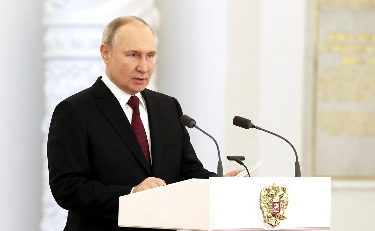 Wladimir Putin bei einer Rede im Dezember 2022