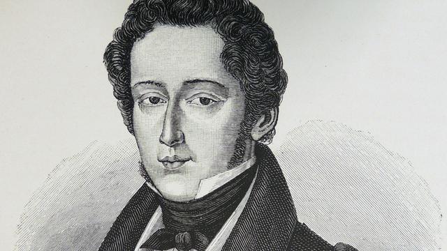 Zeitgenössische Darstellung von Frédéric Chopin.