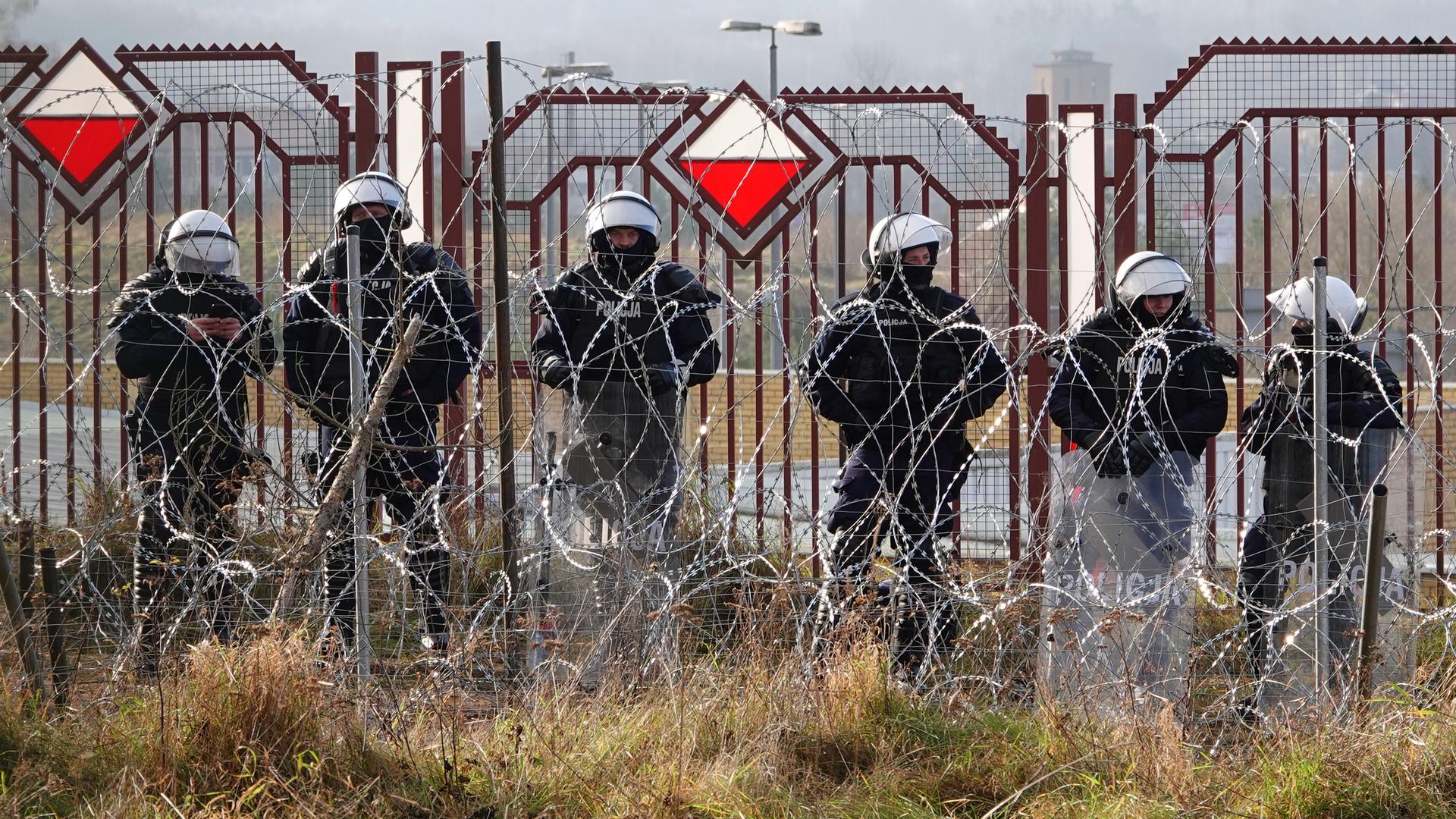 Soldaten an der polnisch-belarussischen Grenze