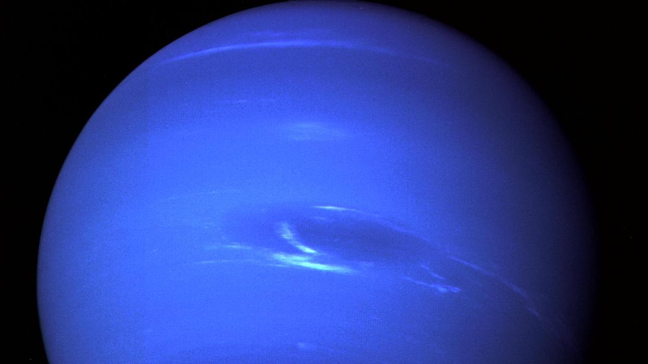 Ein blauer Planet im schwarzen All