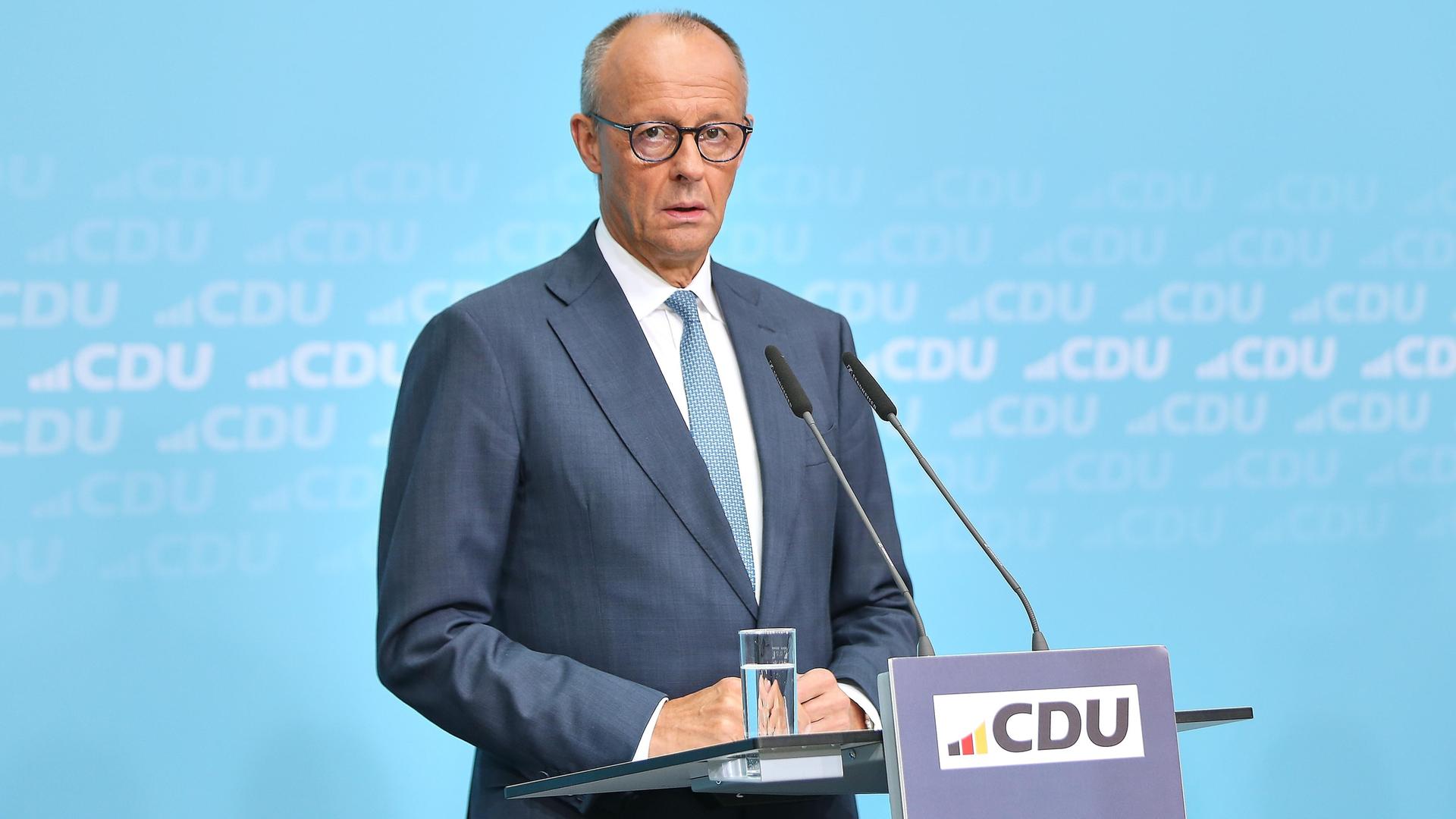 Pressekonferenz nach der Landtagswahl in Sachsen-Anhalt mit Bundeskanzler Friedrich Merz (CDU) Pressekonferenz nach der Landtagswahl in Sachsen-Anhalt mit Bundeskanzler Friedrich Merz (CDU)