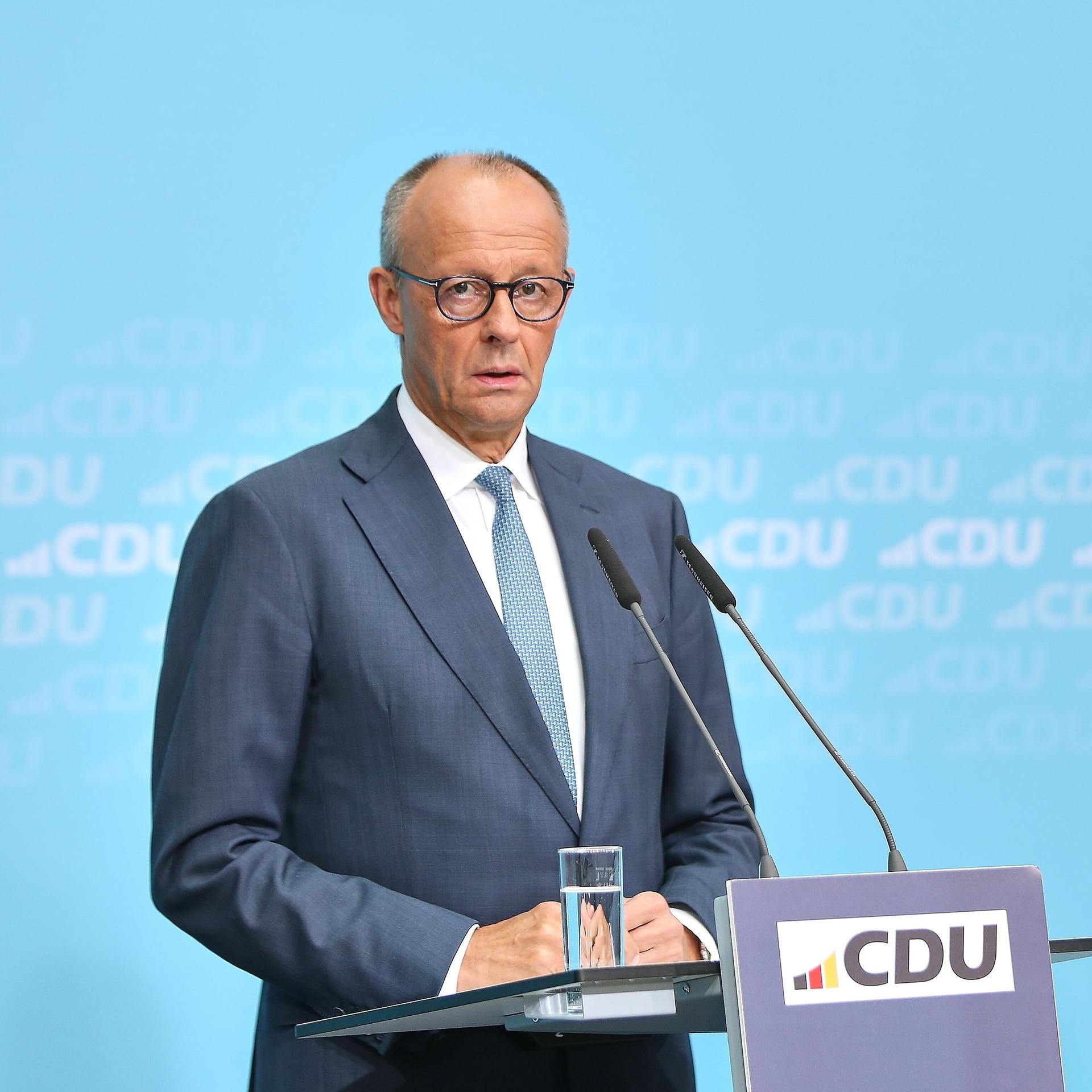 Pressekonferenz nach der Landtagswahl in Sachsen-Anhalt mit Bundeskanzler Friedrich Merz (CDU)