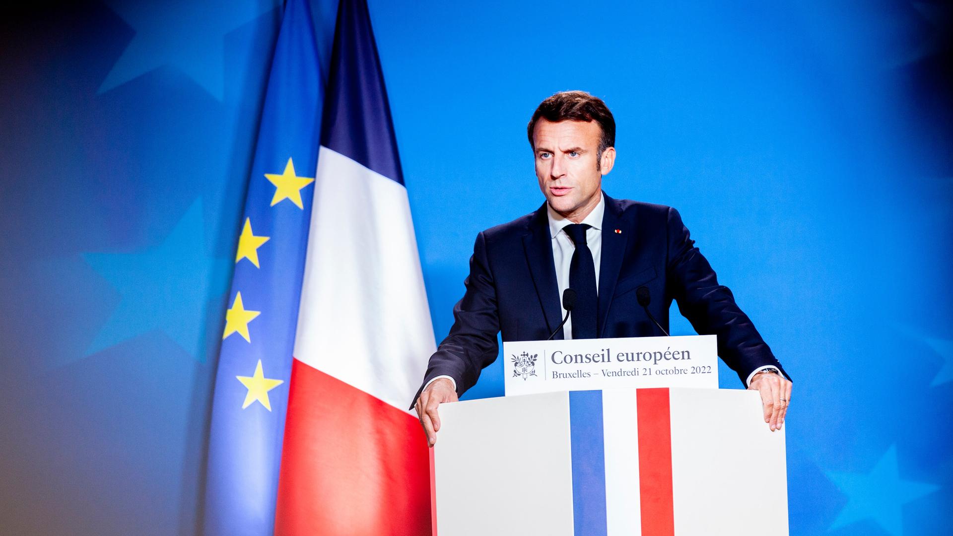 Der französische Präsident Emmanuel Macron Der französische Präsident Emmanuel Macron