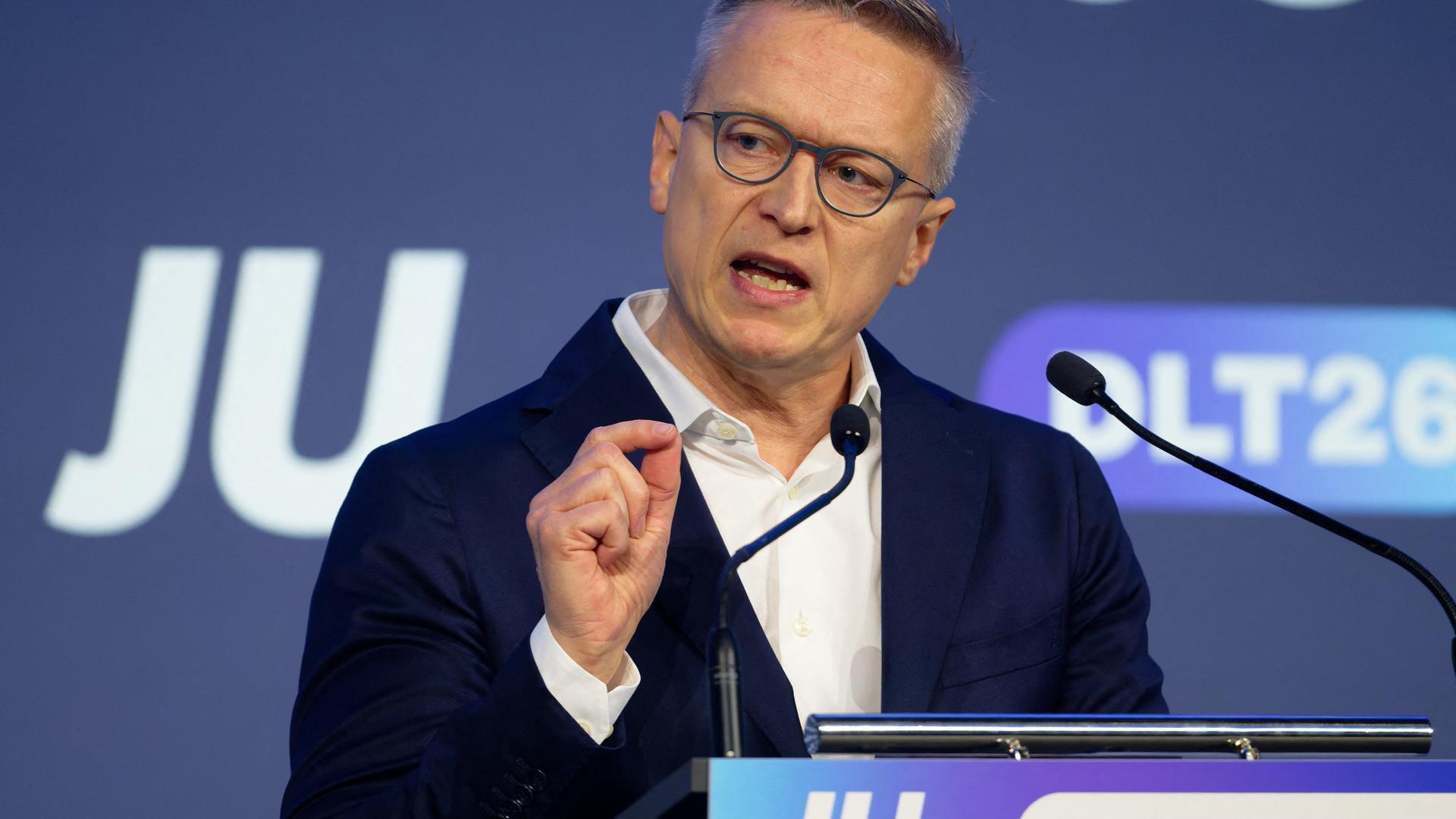 Karsten Wildberger (CDU), Bundesminister für Digitales und Staatsmodernisierung, spricht beim Deutschlandtag der Jungen Union.