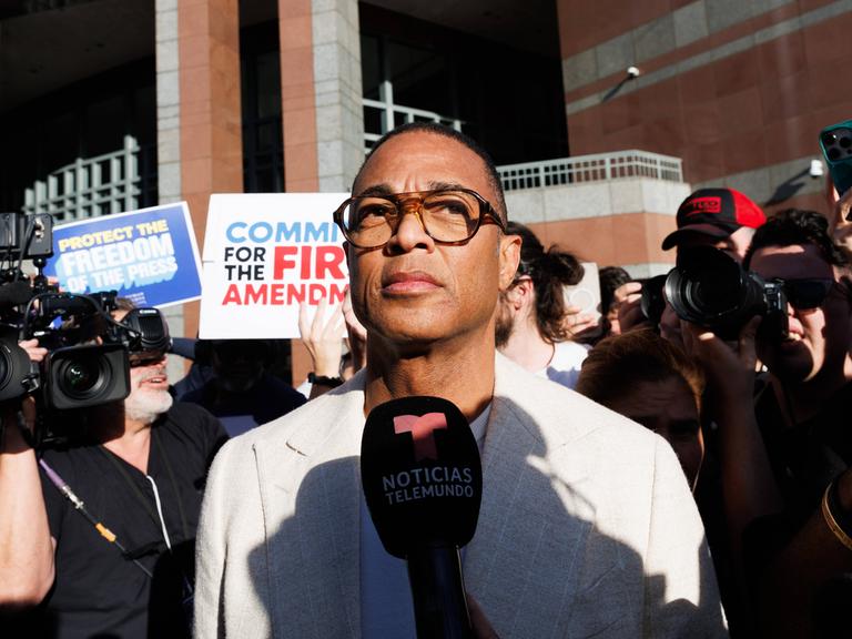 January 30, 2026, Los Angeles, California, USA: DON LEMON, journalist and former CNN anchor, at a press conference about his arrest by federal agents in connection with an anti-ICE protest at a church in Minnesota on Friday, Jan. 30, 2026, in Los Angeles, California. 