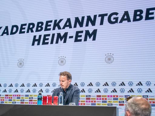 Bundestrainer Julian Nagelsmann bei der DFB Pressekonferenz zur Kaderbekanntgabe der EM 2024.
