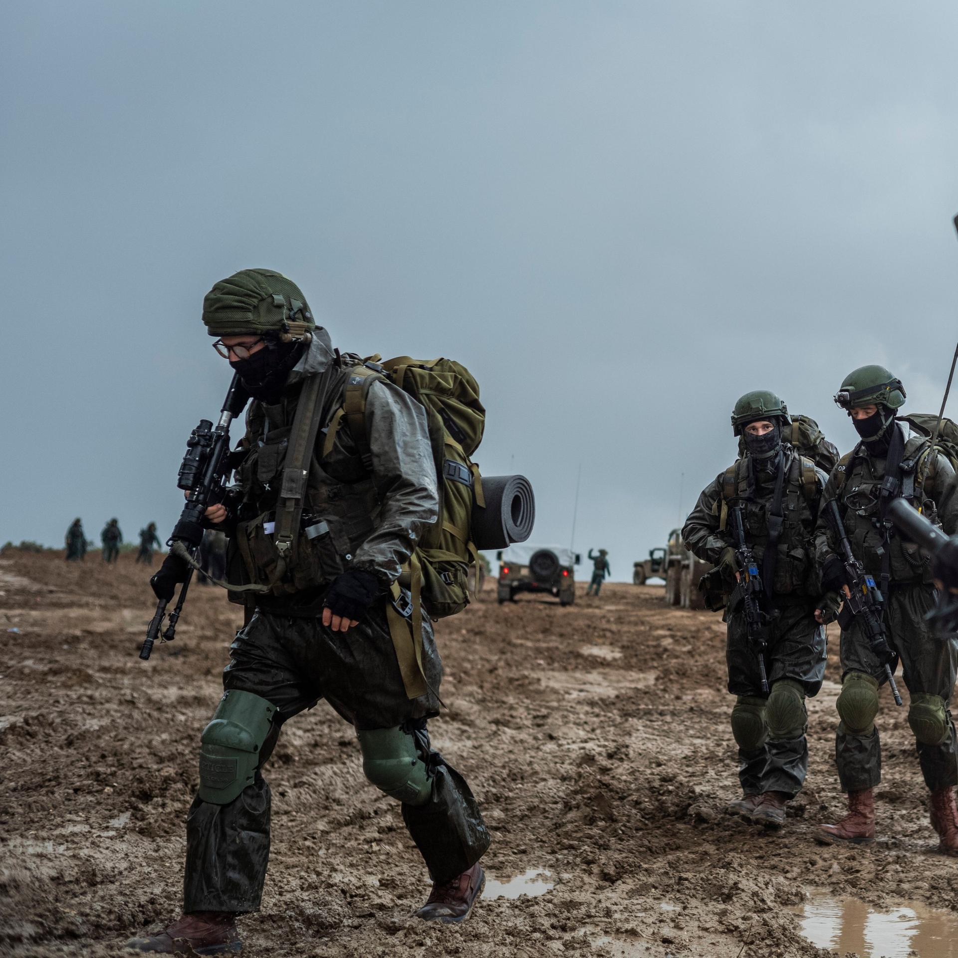 Israelische Soldaten in der Nähe von Gaza