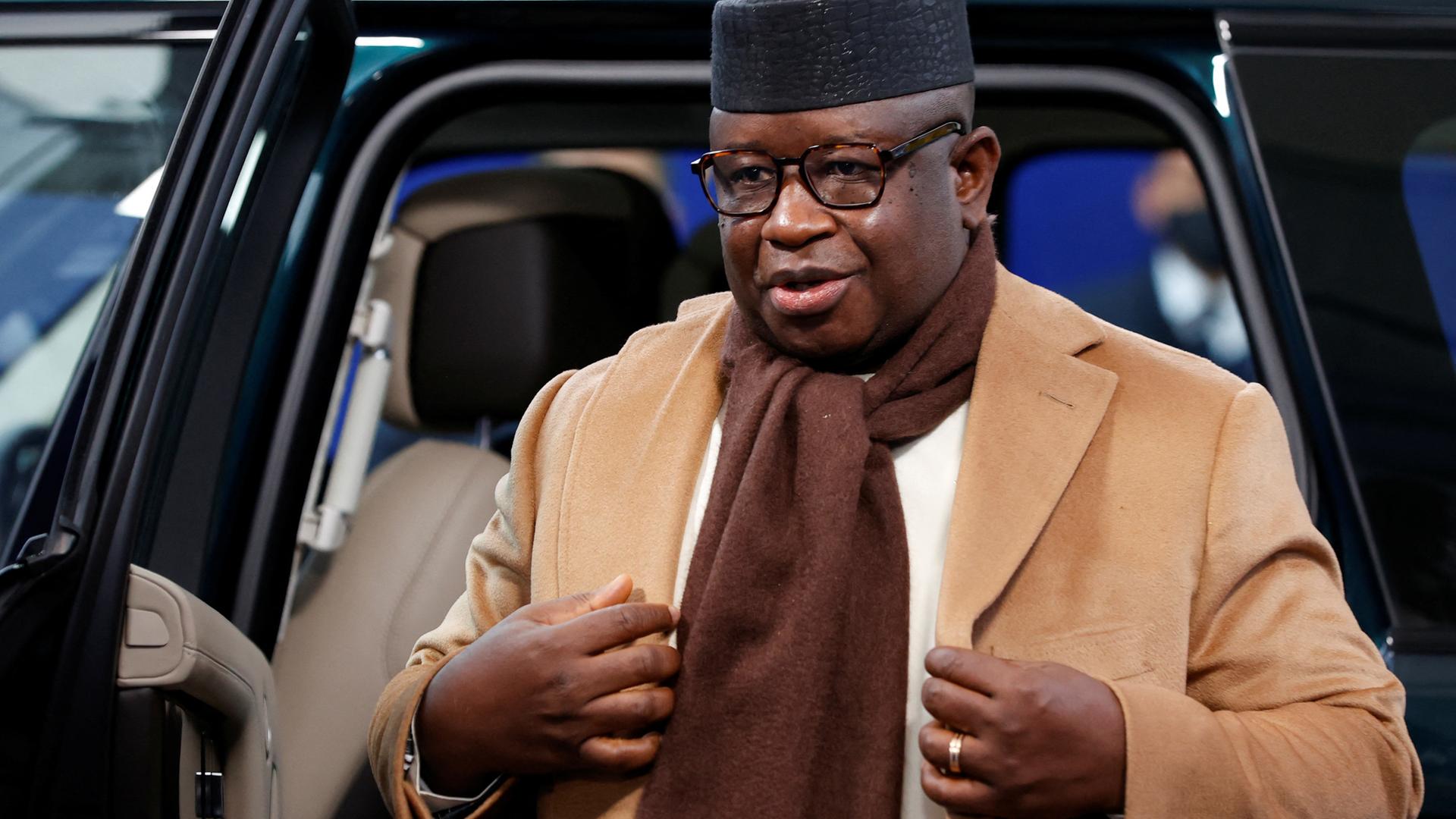 Der Präsident von Sierra Leone, Julius Maada Bio, beim Weltklimagipfel in Glasgow im November 2021. Der Präsident von Sierra Leone, Julius Maada Bio, beim Weltklimagipfel in Glasgow im November 2021.