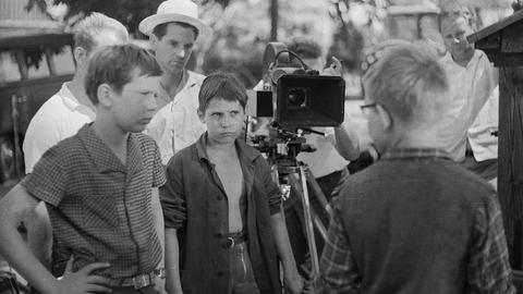 Dreharbeiten zur Verfilmung des Romans "Käuzchenkuhle" von Horst Beseler