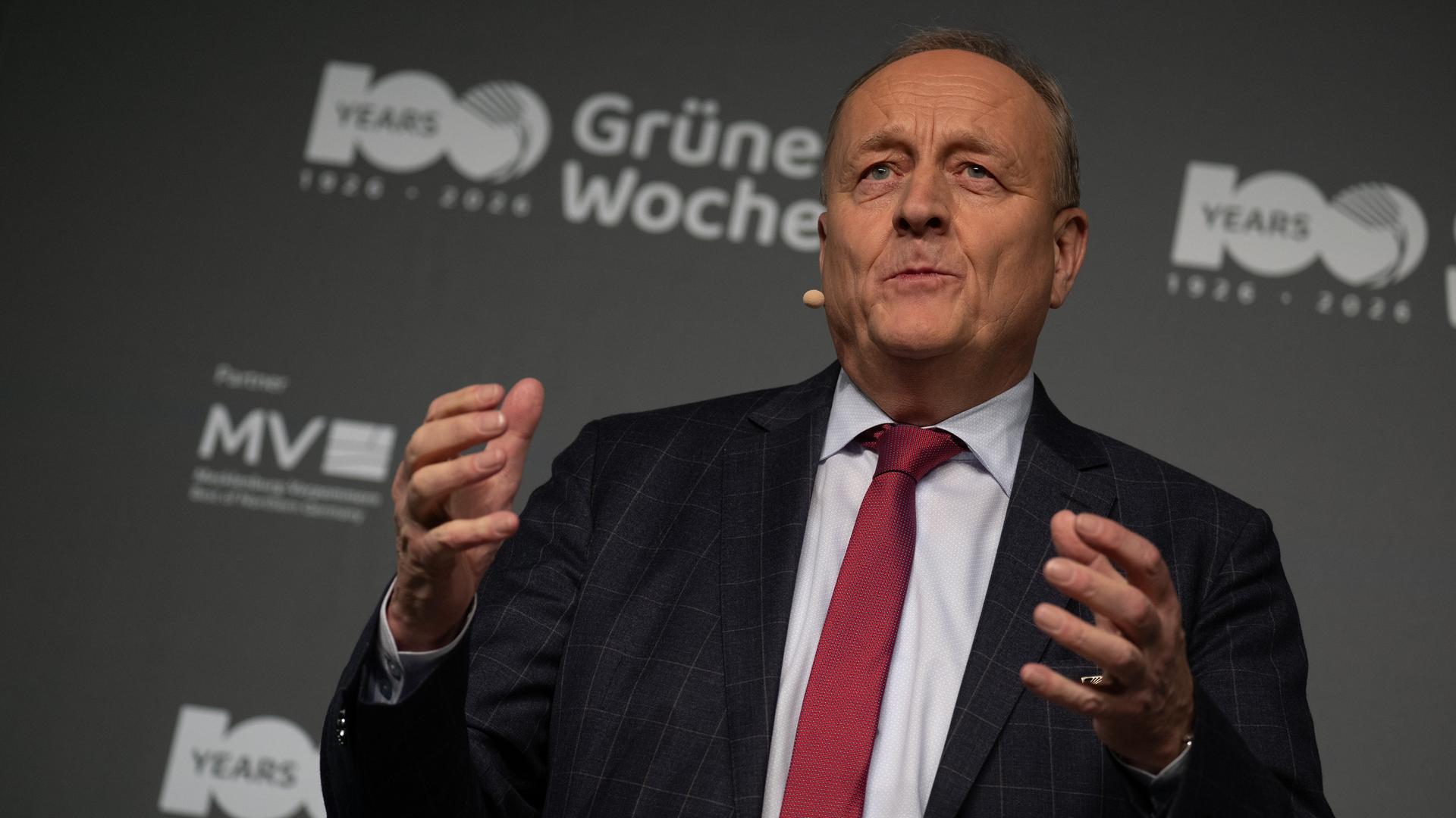 Joachim Rukwied, Präsident des Deutschen Bauernverbands, spricht während einer Pressekonferenz vor der 90. Internationalen Grünen Woche.