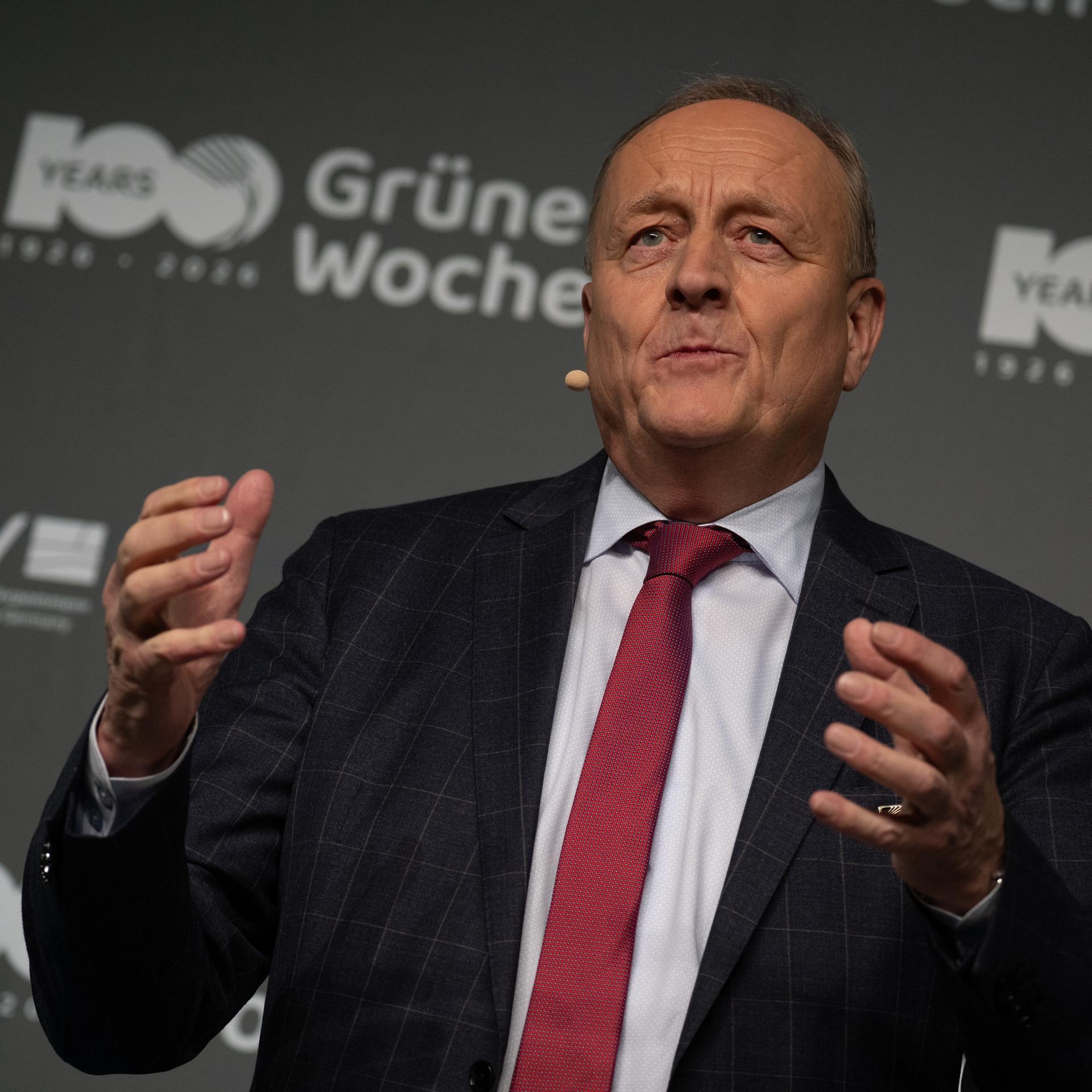 Joachim Rukwied, Präsident des Deutschen Bauernverbands, spricht während einer Pressekonferenz vor der 90. Internationalen Grünen Woche.