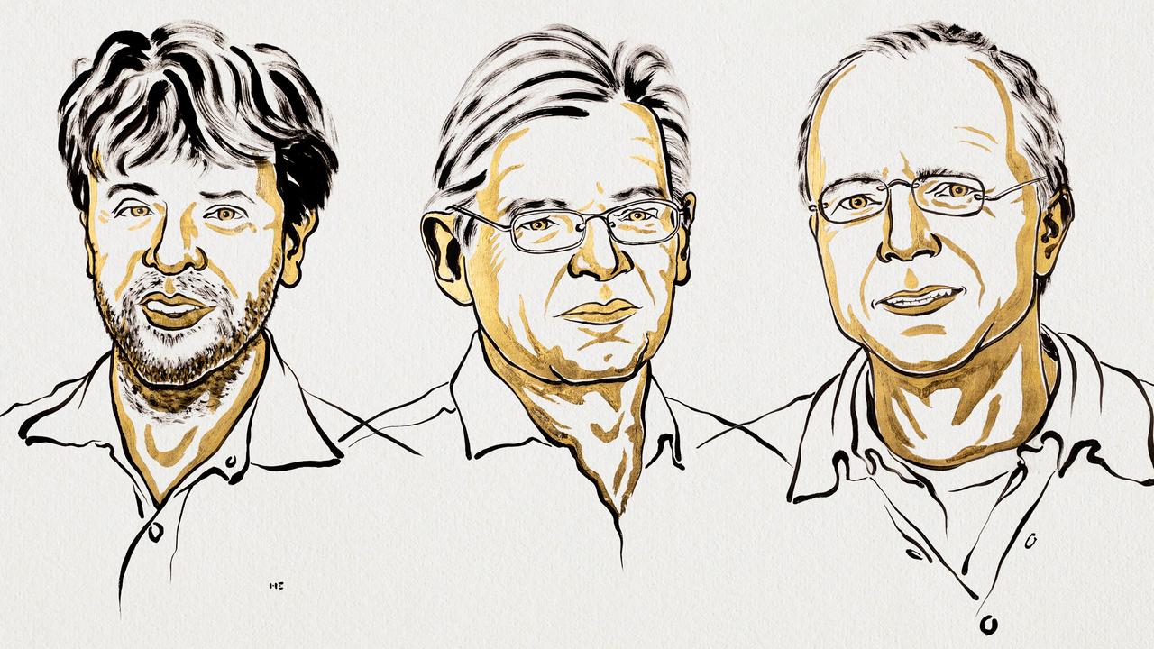 Einfach gehaltene Illustration der drei Preisträger