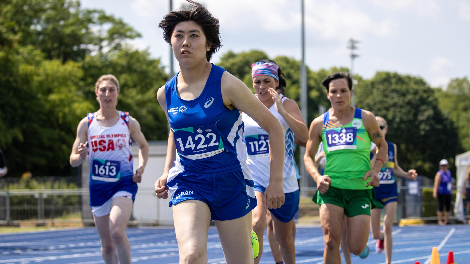 Yukino Watanabe aus Japan bei den Special Olympics in Berlin 