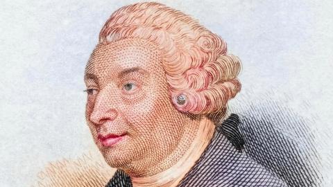 Ein Bildnis des schottischen philosophen David Hume