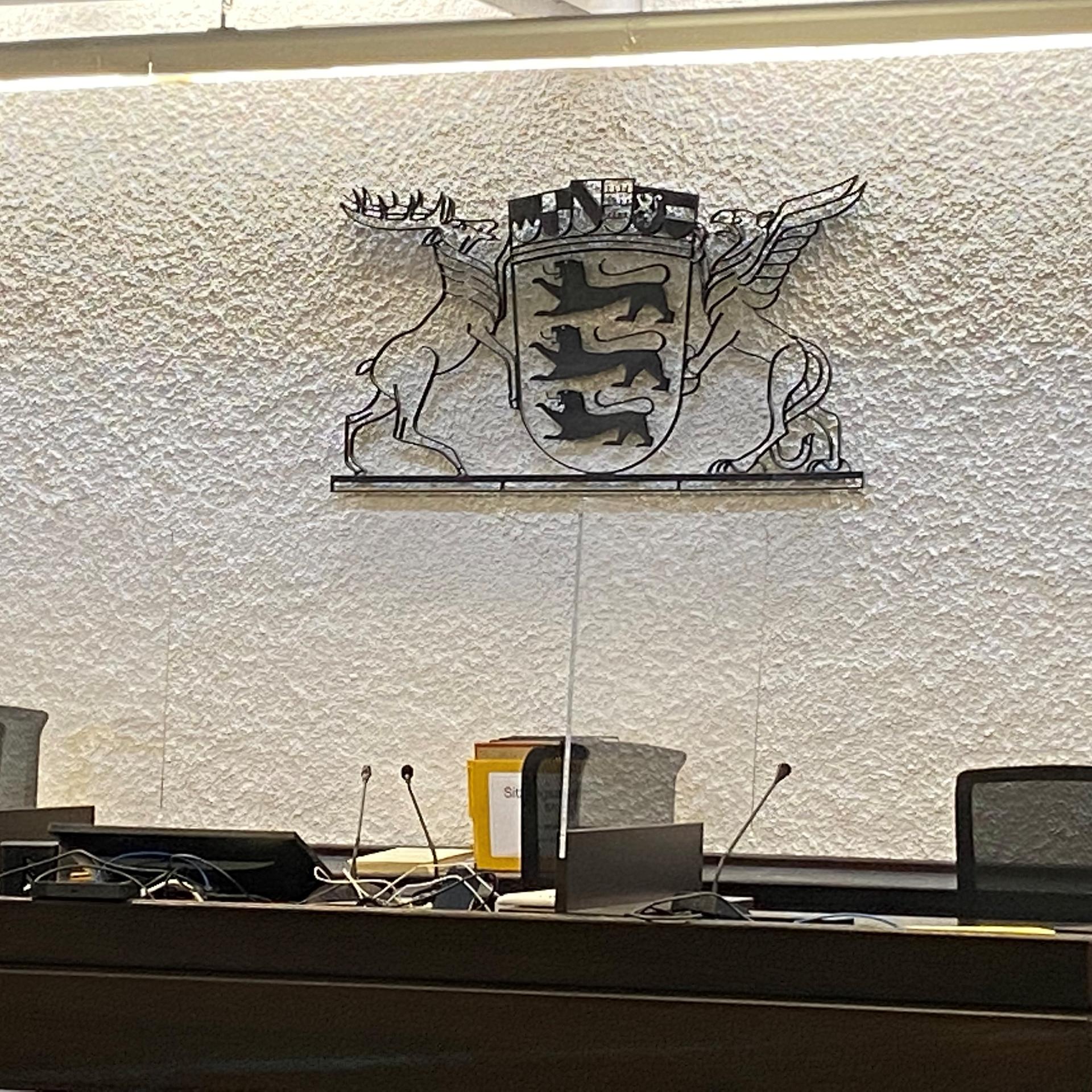 Prozesssaal Landgericht Stuttgart 