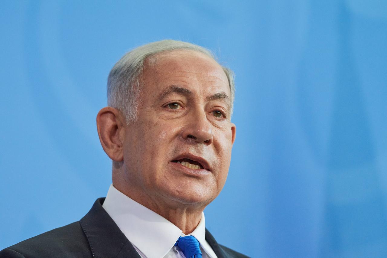 Nahaufnahme des israelischen Ministerpräsidenten Benjamin Netanjahu Nahaufnahme des israelischen Ministerpräsidenten Benjamin Netanjahu