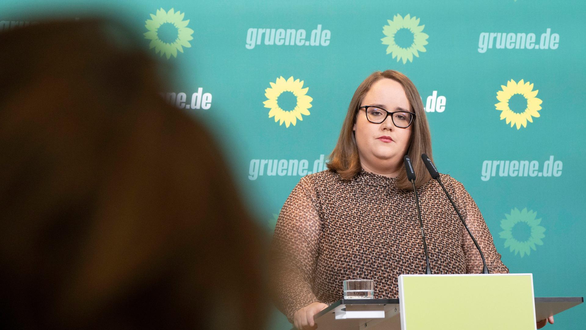 Pressekonferenz mit Ricarda Lang, Bundesvorsitzende von Bündnis90/Die Grünen Pressekonferenz mit Ricarda Lang, Bundesvorsitzende von Bündnis90/Die Grünen