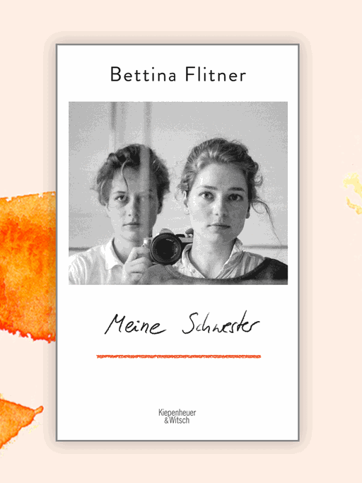 Cover des Buchs „Meine Schwester“ von der Fotografin Bettina Flitner. Dort sind zwei junge Frauen zu sehen, die in den Spiegel blicken.