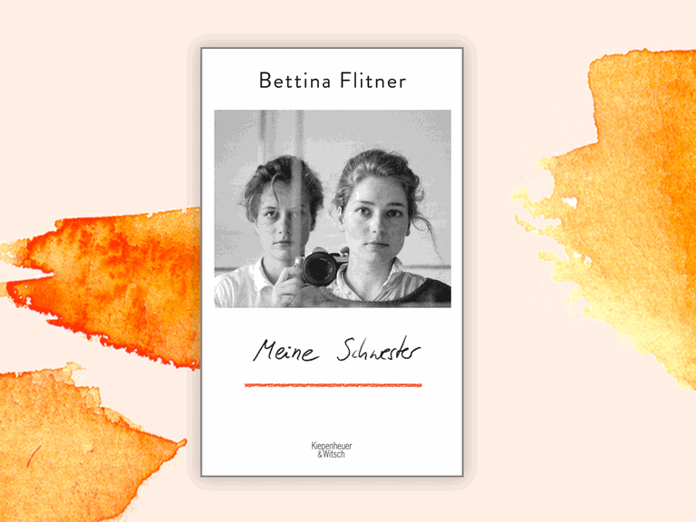 Cover des Buchs „Meine Schwester“ von der Fotografin Bettina Flitner. Dort sind zwei junge Frauen zu sehen, die in den Spiegel blicken.