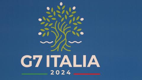Das Logo der G7-Konferenz in Italien