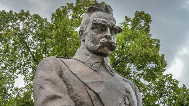 Denkmal Józef Piłsudski in Belwederska, Warschau in Polen