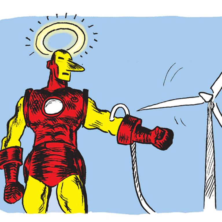 Iron Man mit Windradanschluss
