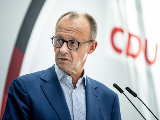 Der CDU-Bundesvorsitzende und Fraktionsvorsitzende  der CDU/CSU Fraktion, Friedrich Merz. 