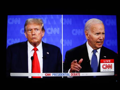 Donald Trump und Joe Biden im Rededuell bei CCN.