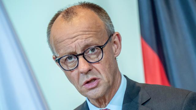 Bundes-Kanzler Friedrich Merz spricht bei einer Presse-Konferenz