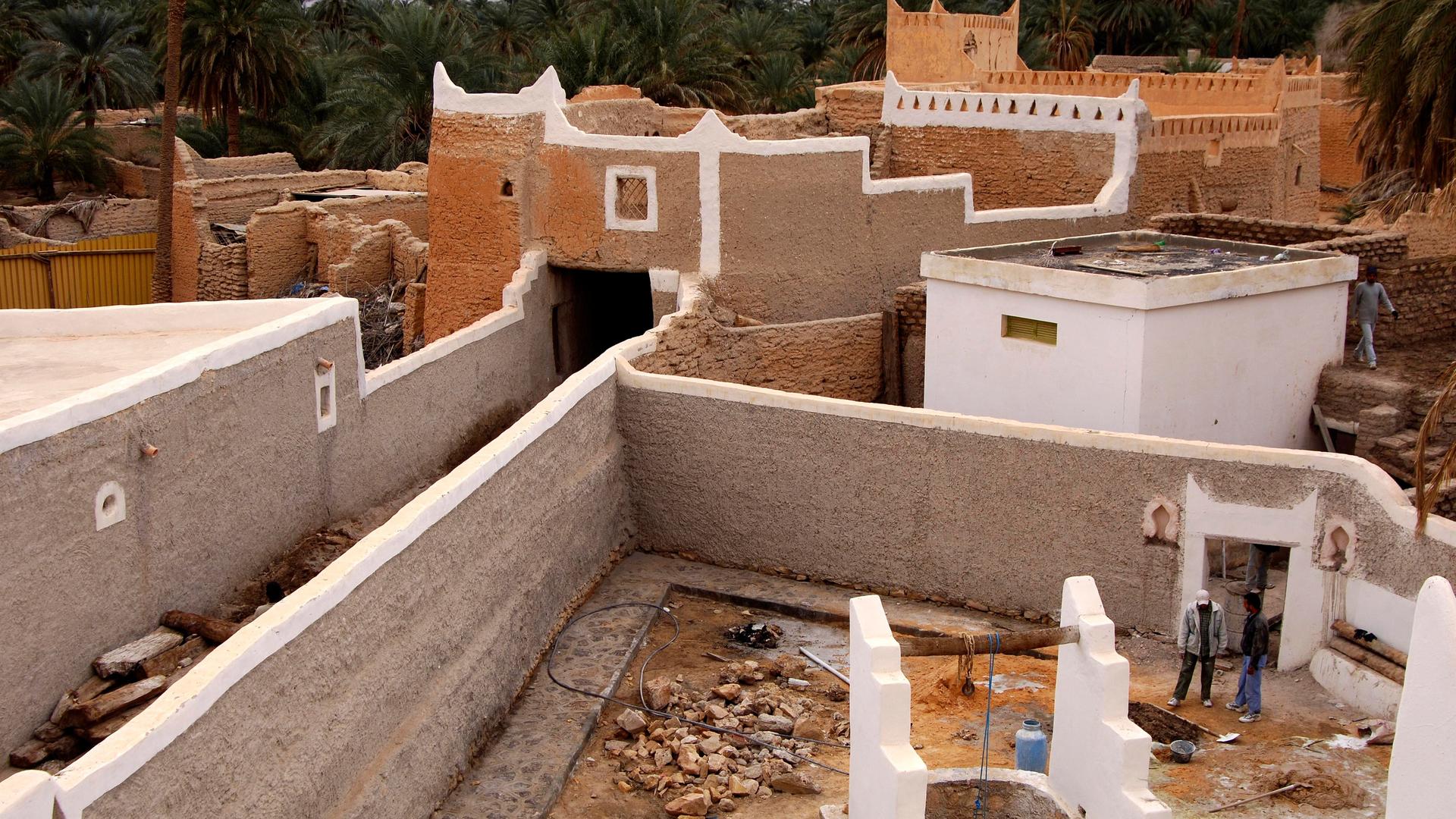 Renoviertes Viertel in der Oasenstadt Ghadames in Libyen