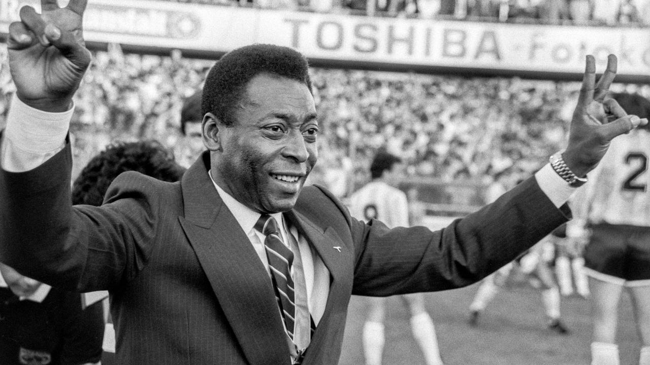 Der ehemalige brasilianische Fußballspieler Pelé 1987 während des Freundschaftsspiels zwischen Italien und Argentinien im Hardturmstadion in Zürich 