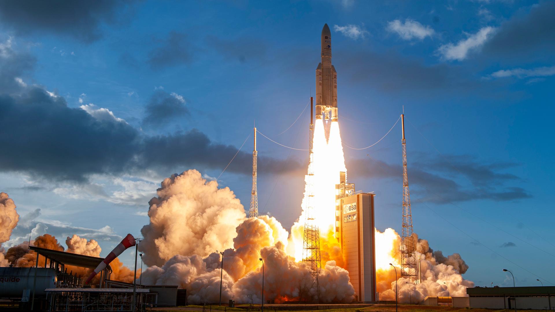Der Start einer Rakete (Ariane-5)