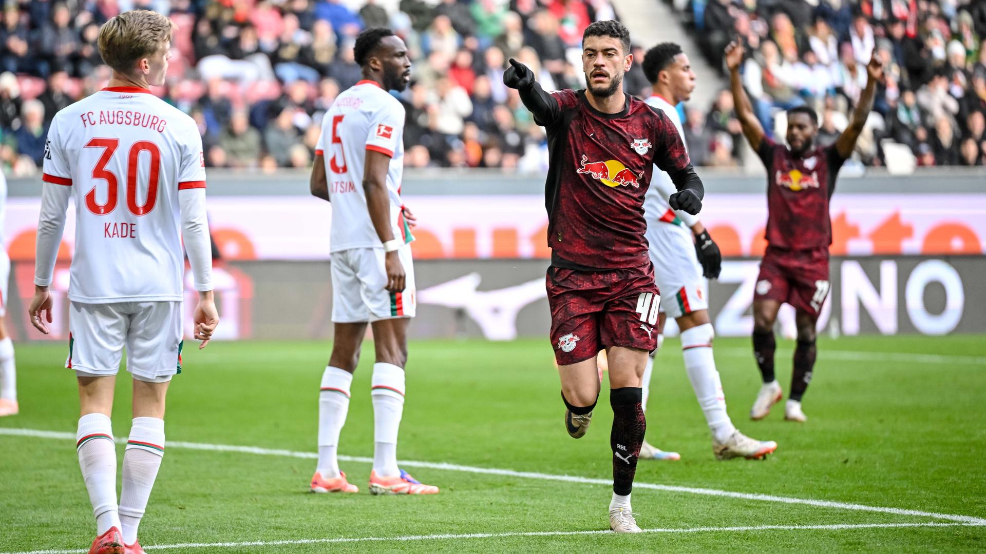 Romulo Cardoso vom RB Leipzig jubelt nach seinem Tor zum 0:2. Romulo Cardoso vom RB Leipzig jubelt nach seinem Tor zum 0:2.