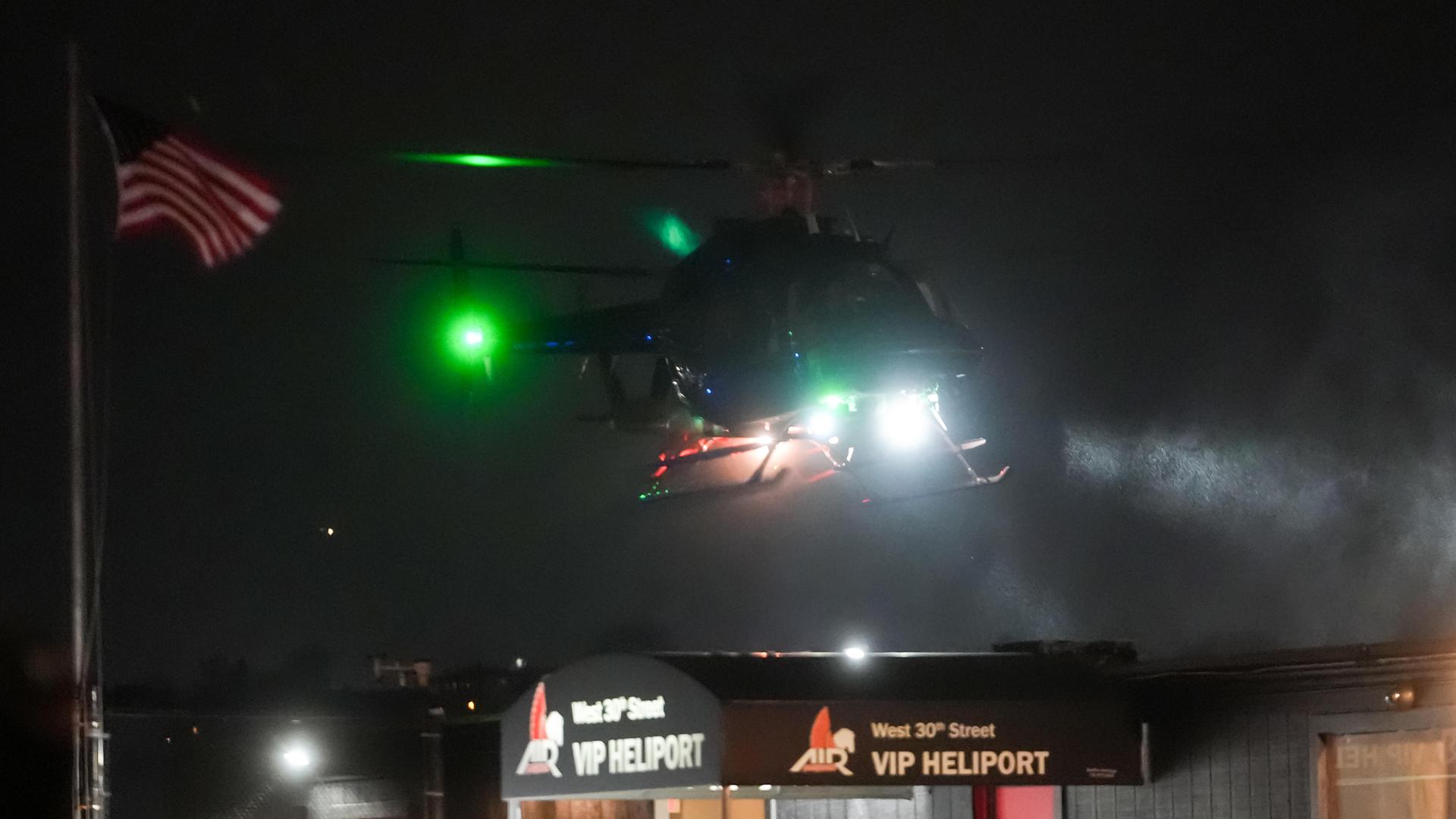 Ein Helikopter landet: Venezuelas Präsident Nicolas Maduro und seine Frau wurden nach New York gebracht.