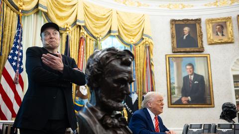 US-Präsident Donald Trump und Elon Musk im Oval Office