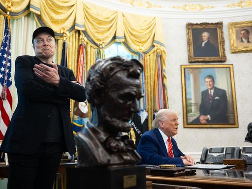 US-Präsident Donald Trump und Elon Musk im Oval Office