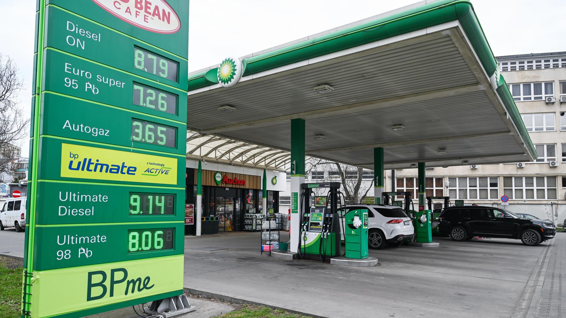 Eine Tankstelle in Polen Eine Tankstelle in Polen