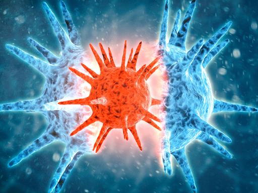Illustration eines Corona-Virus