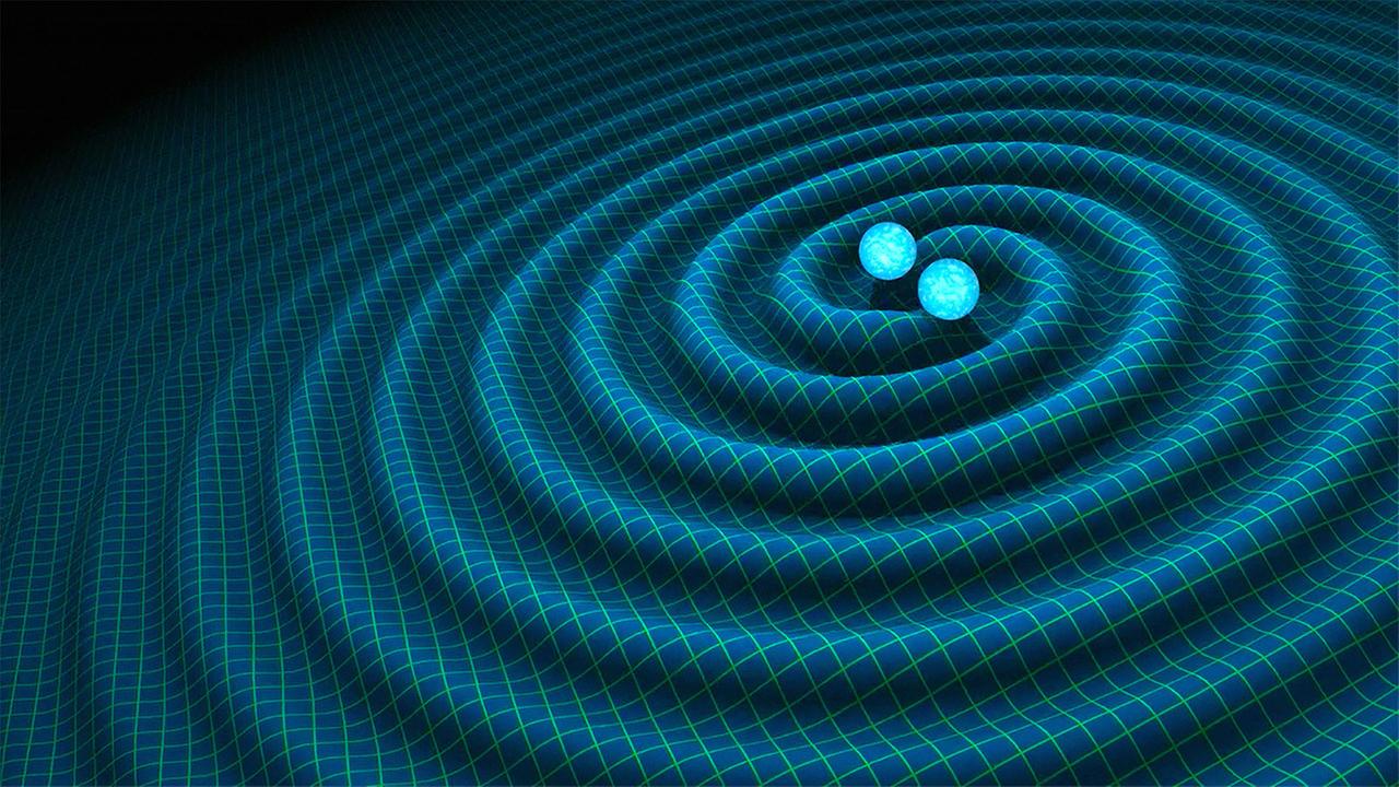 Von Albert Einstein vorhergesagt: Kreisen zwei kompakte Objekte eng umeinander, strahlen sie intensive Gravitationswellen ab.