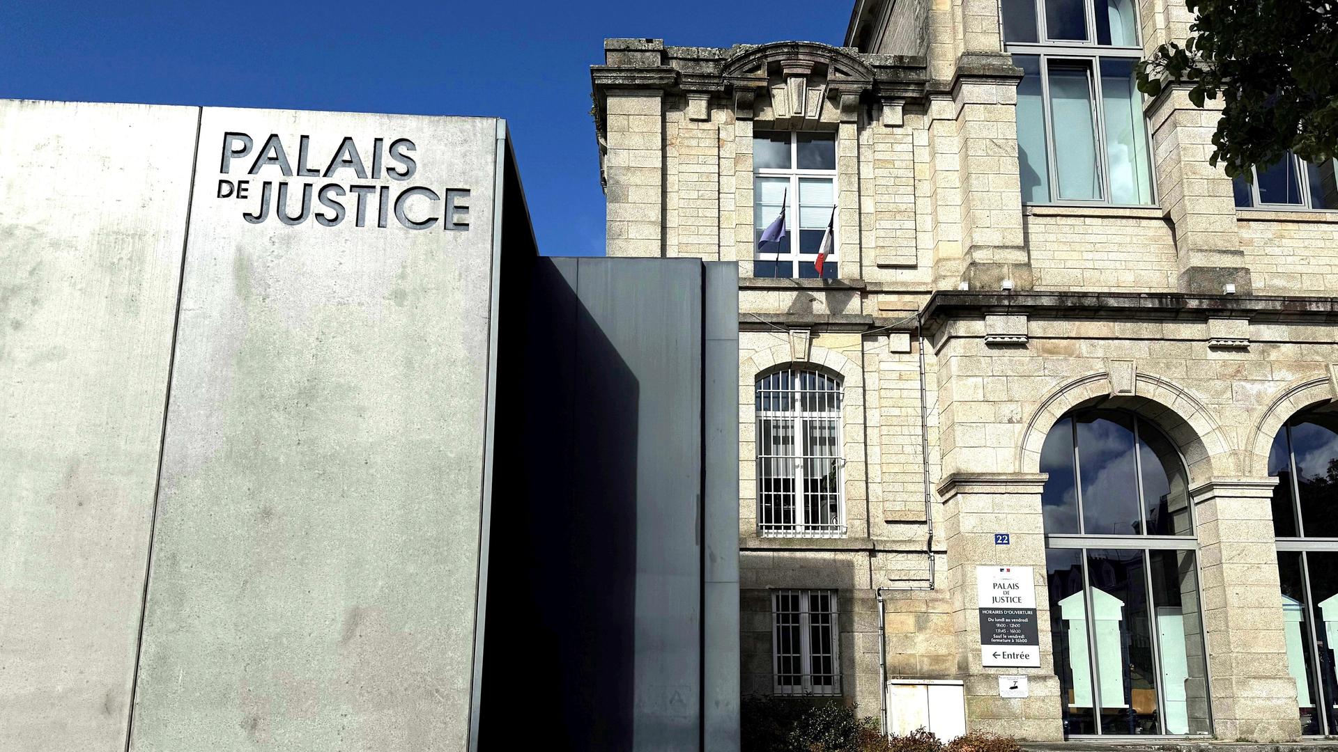 Der Justizpalast in Vannes in Westfrankreich 